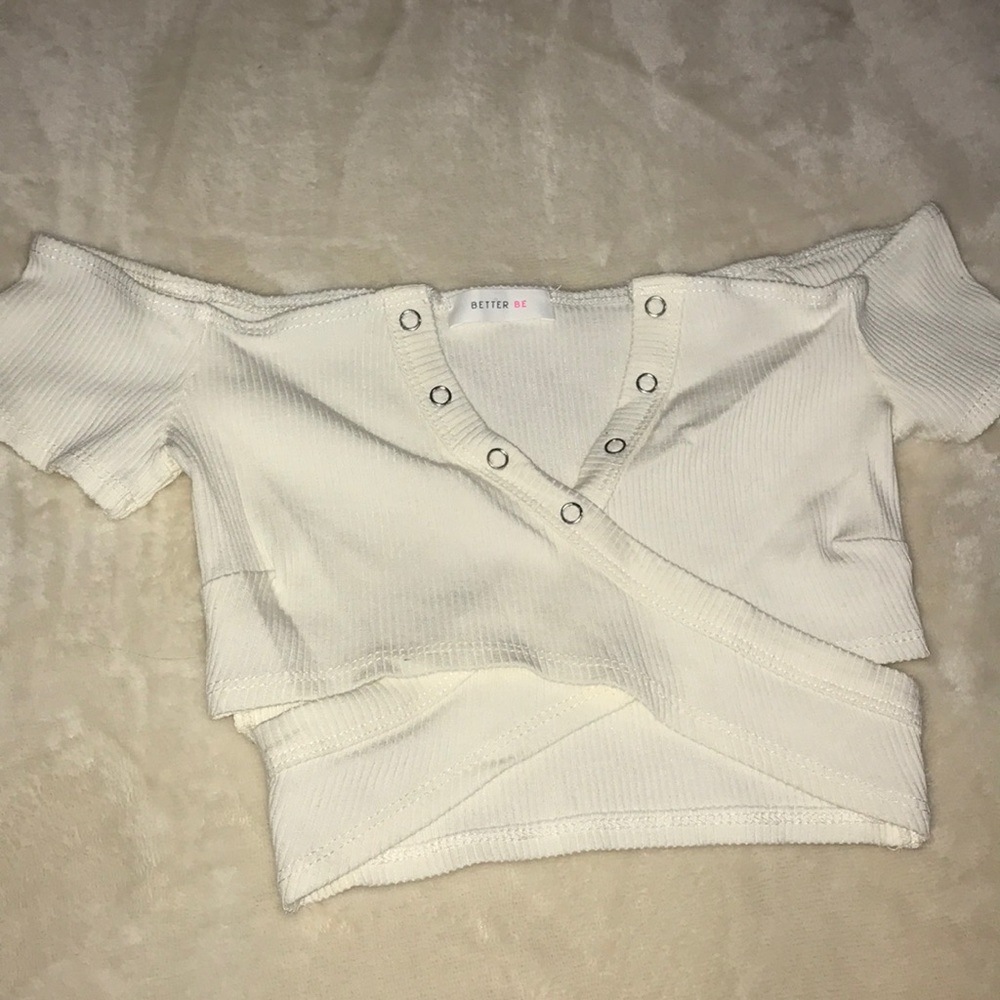 White crop top